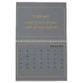 Elegant Gold Quote Calendar 2026 カレンダー (2月 2026)