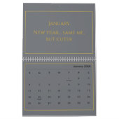 Elegant Gold Quote Calendar 2026 カレンダー (1月 2026)