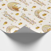 Elegant Gold Ramadan Greeting Arabic Calligraphy ラッピングペーパー (角)