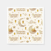 Elegant Gold Ramadan Kareem Calligraphy Iftar スタンダードカクテルナプキン (正面)
