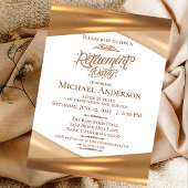 Elegant Gold Retirement Party  招待状