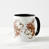 Elegant Gold Ribbon Autumn Harvest Combo Coffee マグカップ (正面右)