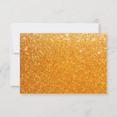 Elegant Gold RSVP | Glitter and Pearl サンキューカード (裏面)