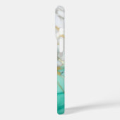 Elegant Gold Sage Green Marble Custom Name Case-Mate iPhoneケース (裏面 / 左)