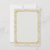 Elegant Gold Sage Holiday Thank You card サンキューカード (裏面)