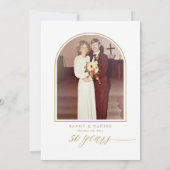 Elegant Gold Script 50th Wedding Anniversary Party 招待状 (裏面)