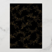 Elegant Gold Script Arch Photo Christmas 箔シーズンカード (裏面)