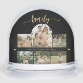 Elegant gold script custom family photo collage  (正面)