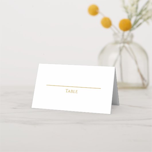 Elegant Gold Script Islamic Wedding Place Card プレイスカード (正面)