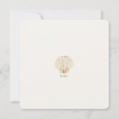 Elegant Gold Seashell Creamy Wedding RSVP (裏面)