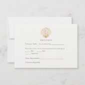 Elegant Gold Seashell Creamy Wedding RSVP (正面)