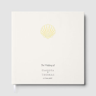 Elegant Gold Seashell Wedding ゲストブック