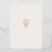 Elegant Gold Seashell Wedding invitation 箔招待状 (裏面)