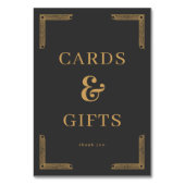 Elegant Gold Serif Gratitude Card テーブルナンバー (裏面)
