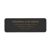 Elegant Gold Serif Return Address Labels ラベル (正面)
