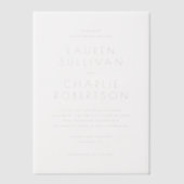 Elegant Gold Serif Wedding Invitation ベラム紙招待状 (正面)