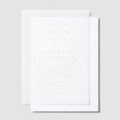 Elegant Gold Serif Wedding Invitation ベラム紙招待状 (オフセット)