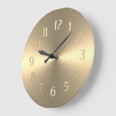 Elegant Gold Sheen ラージ壁時計 (傾斜)