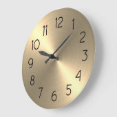Elegant Gold Sheen ラージ壁時計 (傾斜)