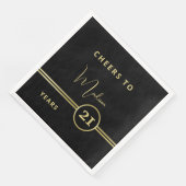 Elegant Gold Signature Monogram on Black (コーナー)