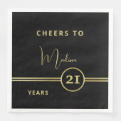 Elegant Gold Signature Monogram on Black (正面)