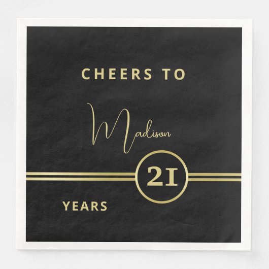 Elegant Gold Signature Monogram on Black (正面)