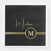 Elegant Gold Signature Monogram on Black (正面)