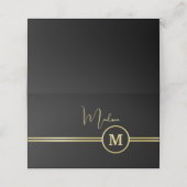 Elegant Gold Signature Monogram on Black ロイヤリティカード (外部開封)