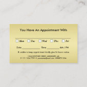 Elegant Gold Signature Monogram on Black 予約カード (裏面)