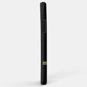 Elegant Gold Signature Monogram on Black Case-Mate iPhoneケース (裏面/右)