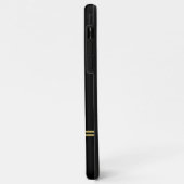 Elegant Gold Signature Monogram on Black Case-Mate iPhoneケース (裏面/左)
