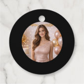 Elegant Gold Signature Monogram with Photo フェイバータグ (裏面)