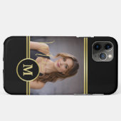 Elegant Gold Signature Monogram with Photo Case-Mate iPhoneケース (裏面(横))