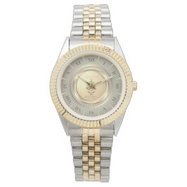 Elegant Gold & Silver Classic Roman Numeral Custom 腕時計