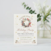 Elegant  Gold&Silver Holiday Party  シーズンポストカード (スタンド正面)