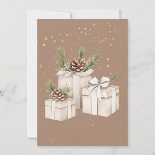 Elegant Gold&Silver Holiday Party 招待状 (裏面)