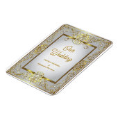 Elegant Gold & Silver Wedding Invitation – Ornate  マグネット (左側)