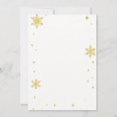 Elegant Gold Snowflake Christmas Party Invitation 招待状 (裏面)