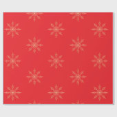 Elegant Gold Snowflake Christmas Wrapping Paper - ラッピングペーパー (フラット)