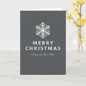 Elegant Gold Snowflake Merry Christmas Luxury カード (黄色い花)