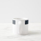 Elegant Gold Snowflake Winter Pattern エスプレッソカップ (裏面)