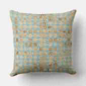 Elegant, Gold Soft Blue Polkadot Pattern クッション (裏面)