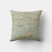 Elegant, Gold Soft Blue Polkadot Pattern クッション (裏面)