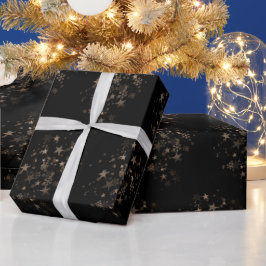 Elegant Gold Star Holiday New year Gifts  ラッピングペーパー