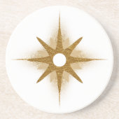 Elegant Gold Starburst Stone Coaster Round コースター (正面)