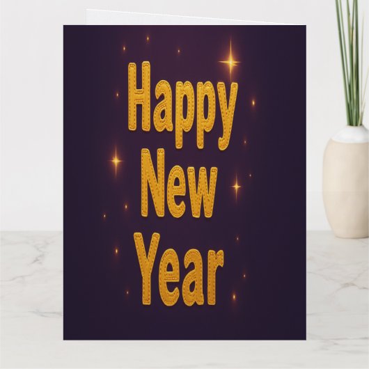 Elegant Gold Stitched Typography Classy Party カード (裏面)