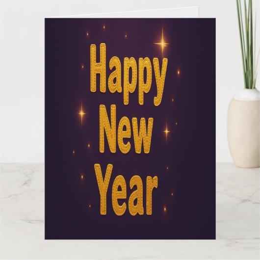 Elegant Gold Stitched Typography Classy Party カード (正面)