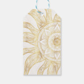 Elegant Gold Sun Mandala Design ギフトタグ (裏面)