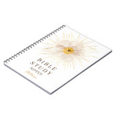 Elegant Gold Sunburst Personalized Bible Study ノートブック (左側)