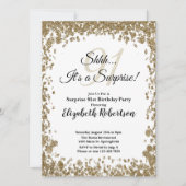 Elegant Gold Surprise 91st Birthday Invitation 招待状 (正面)